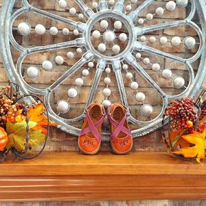 Livie & Luca Gorgeous Orange/Purple Shoes Sz 9/10